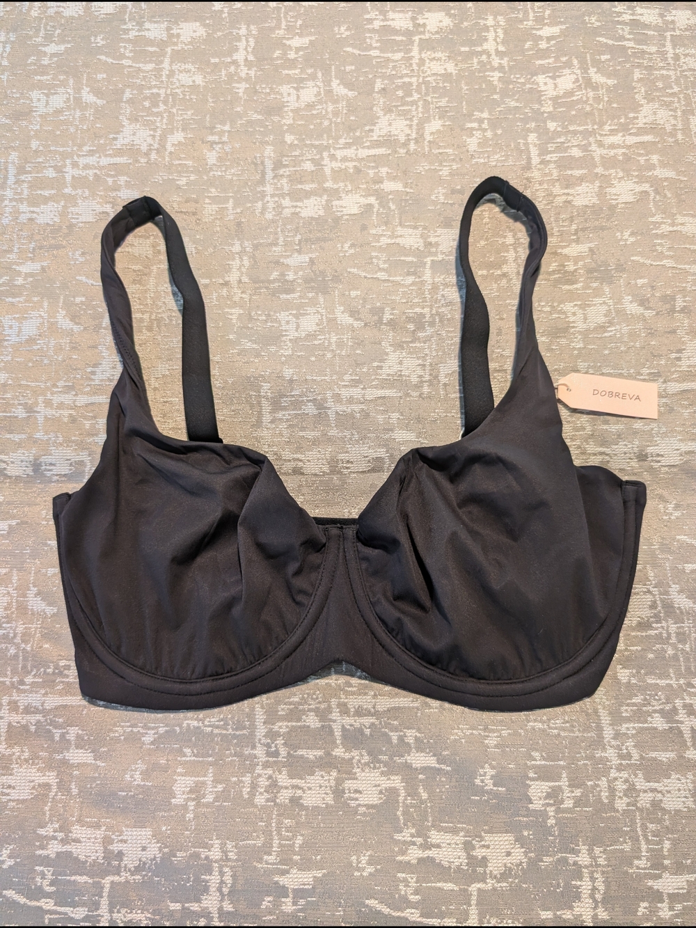 DOBREVA Black Underwire Everyday Support Bra